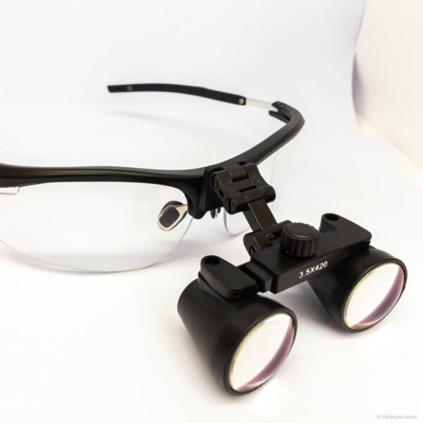 Galilean flip-up loupes dental and surgical magnification ukloupes