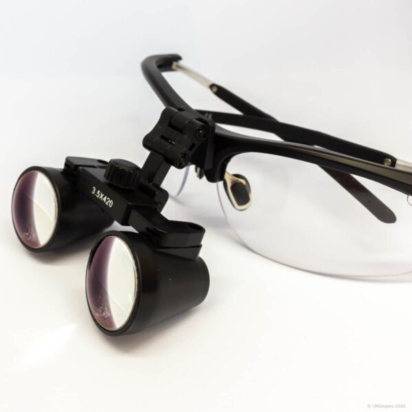 Galilean flip-up loupes dental and surgical magnification ukloupes